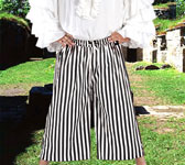 PIRATE COSTUME: SAILOR PANTS BLACK-WHITE